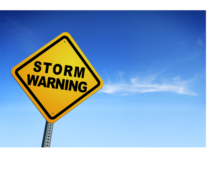 storm warning sign, storm cleanup, sorm watch, storm flooding, water damage, fire damage