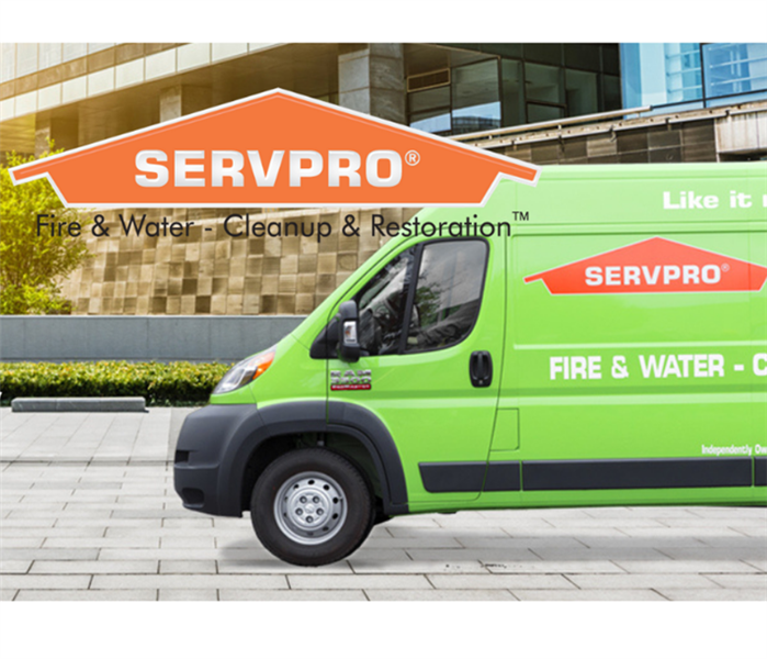 SERVPRO van with Servpro logo